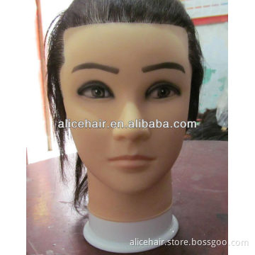 Best quality human hair male training mannequin head without mustache